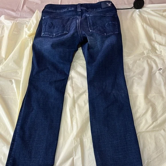 American Eagle Outfitters Women's Ripped Dark Blue Skinny Jeans size 4 - Picture 6 of 9